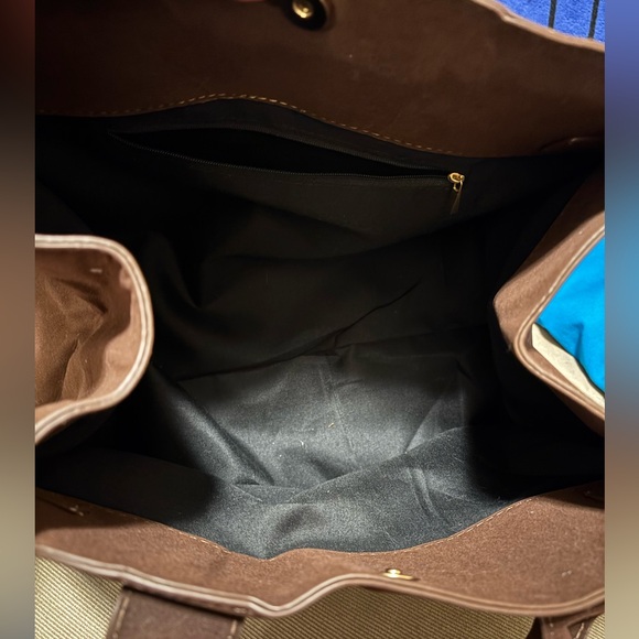 The Row-Inspired Brown Tote with Gold Buckles - Picture 4 of 4